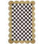 Black Check With Jute Scallops Rug-825635725