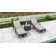 Ensemble de chaises longues Thornaby avec coussins et table