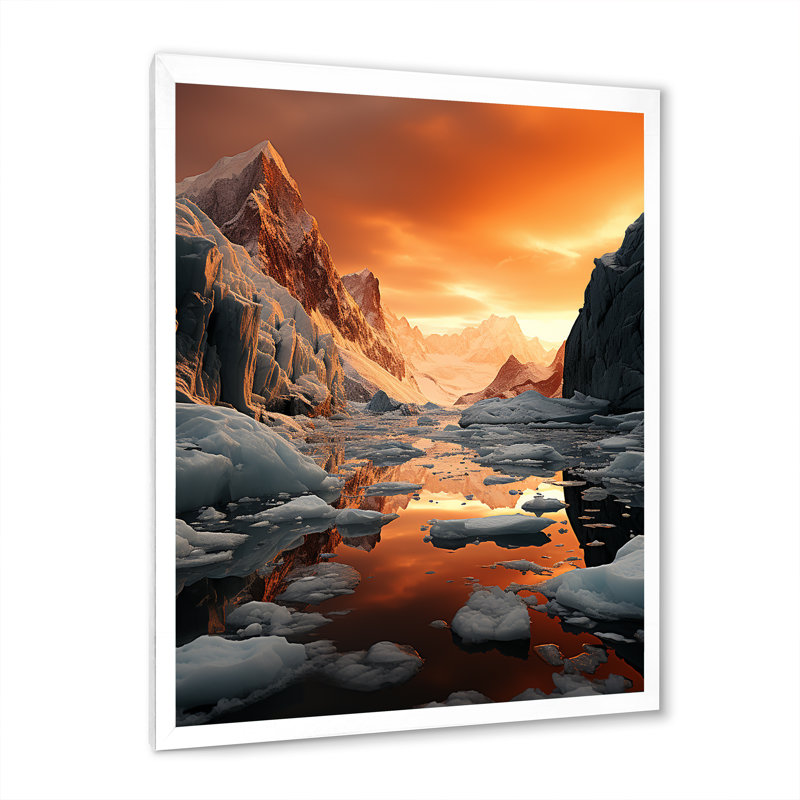 Paysage et nature, art mural sur toile, H 20 po x l 12 po, Cadre photo blanc