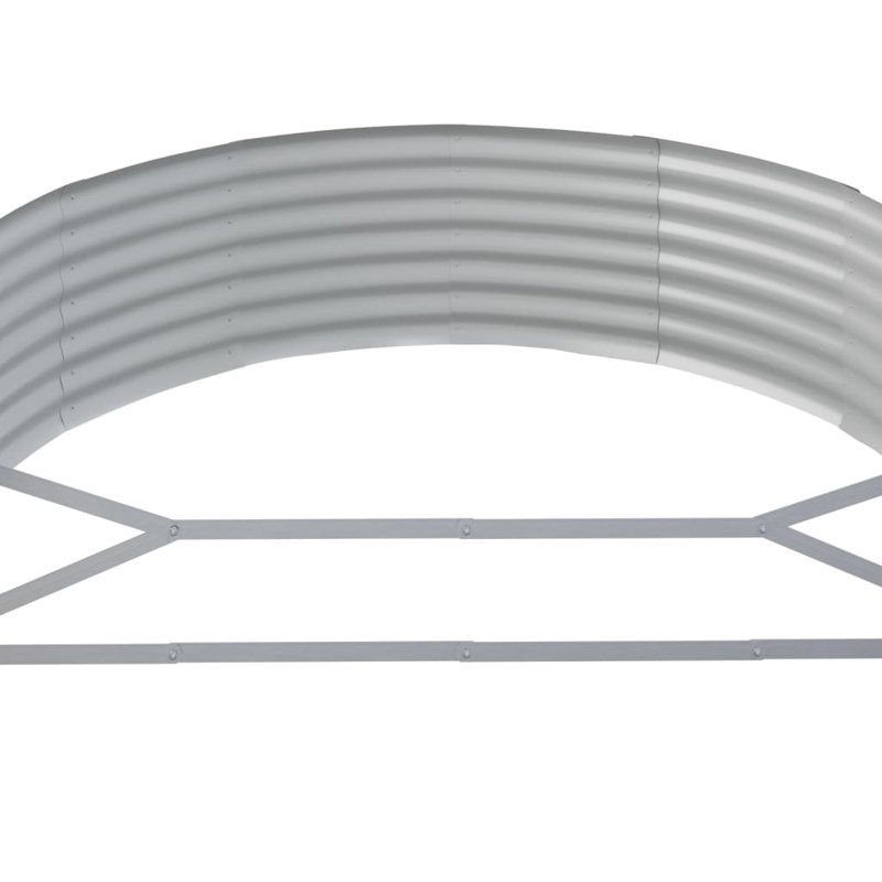 Garden Raised Bed Powder-coated Steel 214x140x36 cm Anthracite