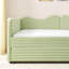 Lit de jour double, lit de jour rembourré en vichy équipé d'un cadre gigogne escamotable et d'une poche de rangement latérale, canapé-lit multifonctionnel en bois massif pour chambre d'enfant et chambre d'amis-958171184-958171185