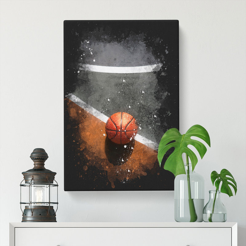 Basketball Court - Wrapped Canvas, 91cm H x 60cm W x 3cm D