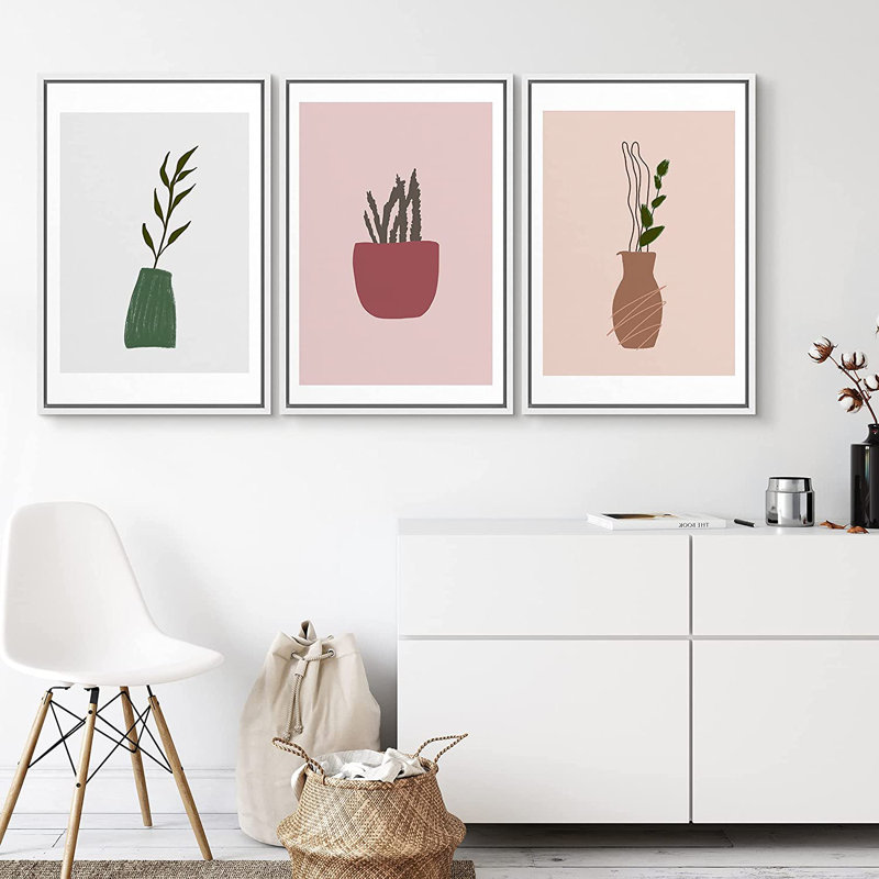 3 pièces, cadre flottant, impression sur toile, H 24 po x l 48 po x P 1,5 po