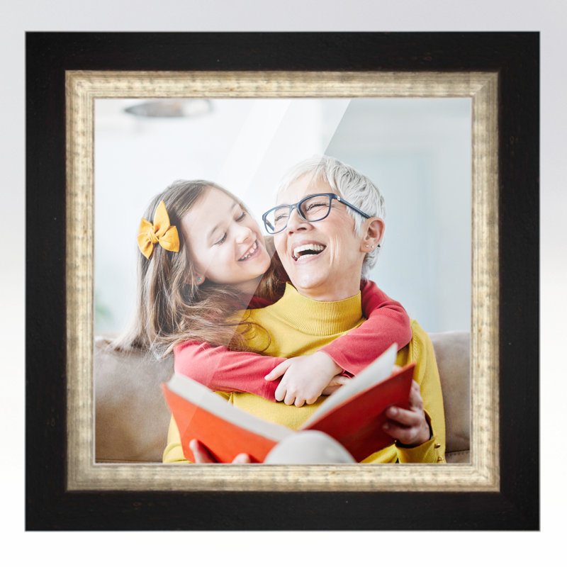 Solid Wood Picture Frame, Black, 14" W x 14" H