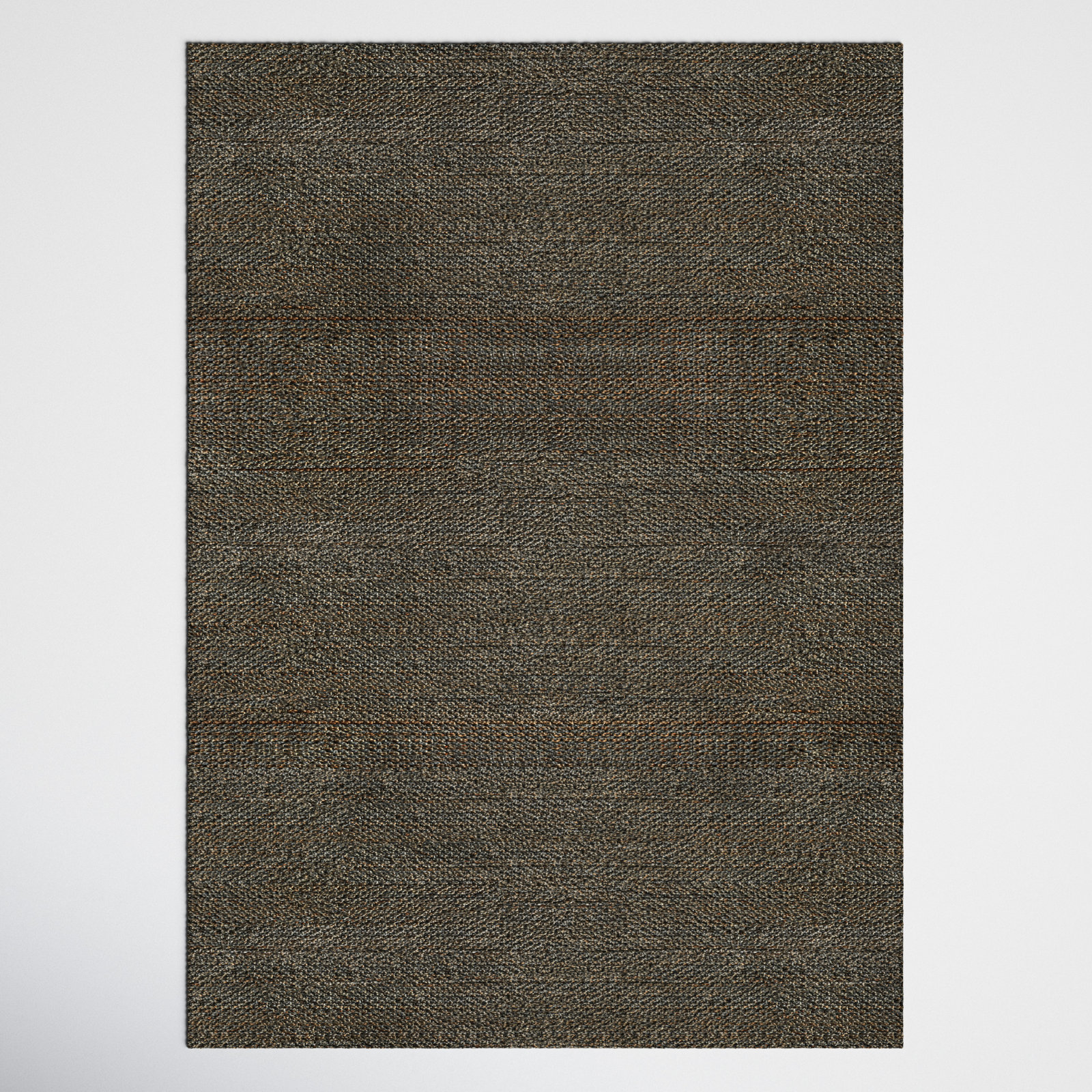 Abisai Brown Gray Hand-Woven Jute Rug, Rectangle 9'3" x 13'
