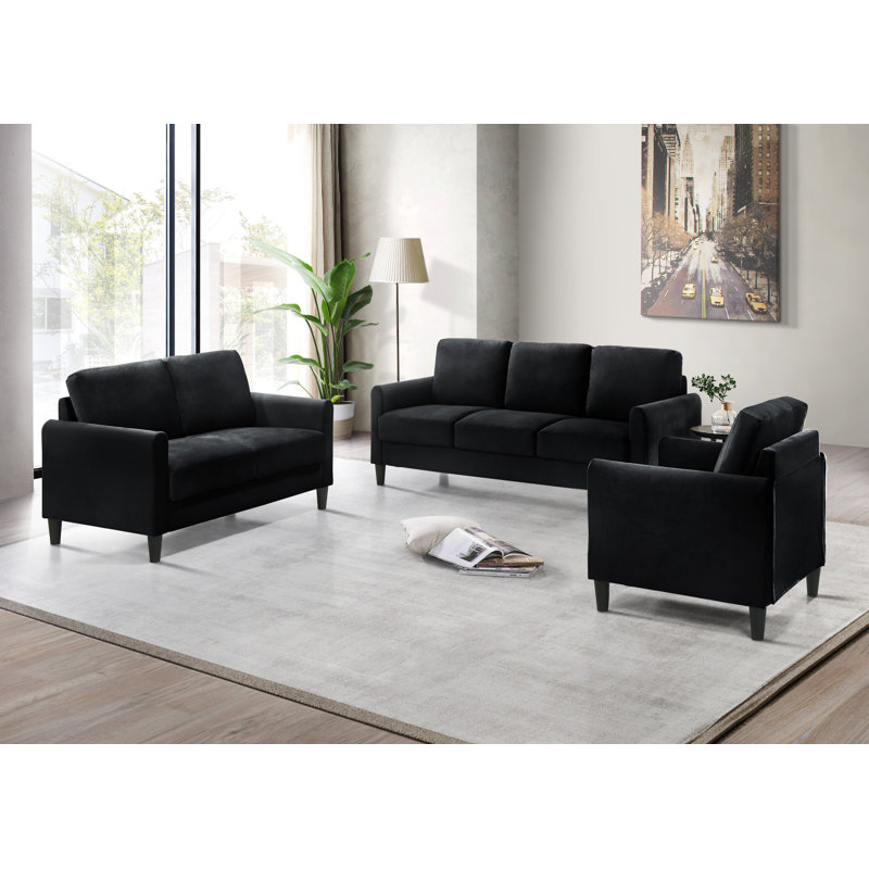 Velvet Armchair, Black Velvet