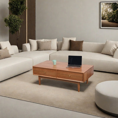 Table basse moderne et simple en cerisier