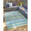 Tapis vert contemporain en laine noué à la main-1830927429