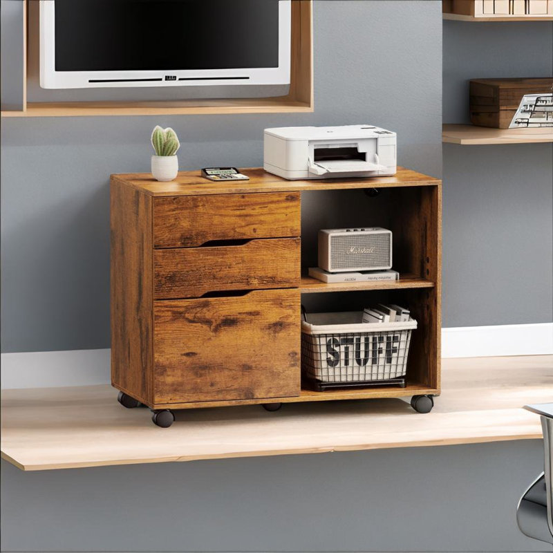 Armoire de rangement 31,5 po Adante, Brun rustique