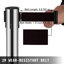 Paquet de 6 barrières rétractables Crowd Control Stanchions avec 3 pièces