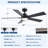 52" Matte Black Modern Reversible Motor Integrated LED Dimmable Ceiling Fan with Light and Remote-793522777-793522778