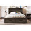 Armoire lit escamotable double avec station de charge, lit plateforme pliable multifonctionnel avec 1 grand tiroir de rangement pour chambre d'amis, petite chambre, gris rustique-2133381817-2133381816