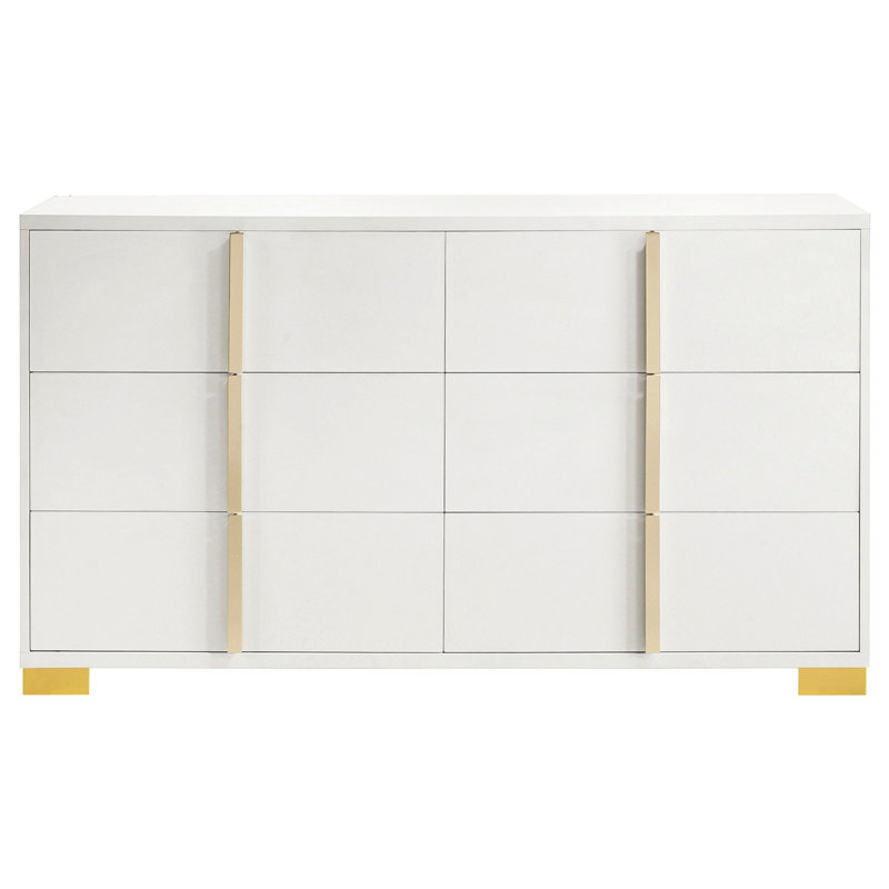 Commode 6 tiroirs Medici, Blanc