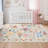 Rug Kitchen Floral Rug for Hallway Bedroom, Soft Thin Indoor Low Pile Flower Carpet with Non Slip Backing-345675298