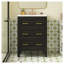 Ensemble de meuble-lavabo noir 24 po avec lavabo en céramique, base en bois massif et panneau de fibres à densité moyenne 24 po