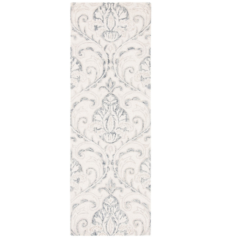 Hitchens Hand Tufted Wool And Cotton With Latex Ikat Rug, Runner 2'3" x 7'