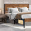 Bed Frame Single Double Size, Metal Platform Bed Frame with Wood Headboard and Footboard, Strong Steel Slats Support, No Box Spring Needed, Easy Assembly-2047722743-2071124734