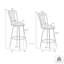Tabouret de bar pivotant réglable Sorelli - Paquet de 2-17492489