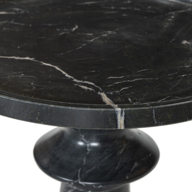 SKYLAR Marble End Table, Black