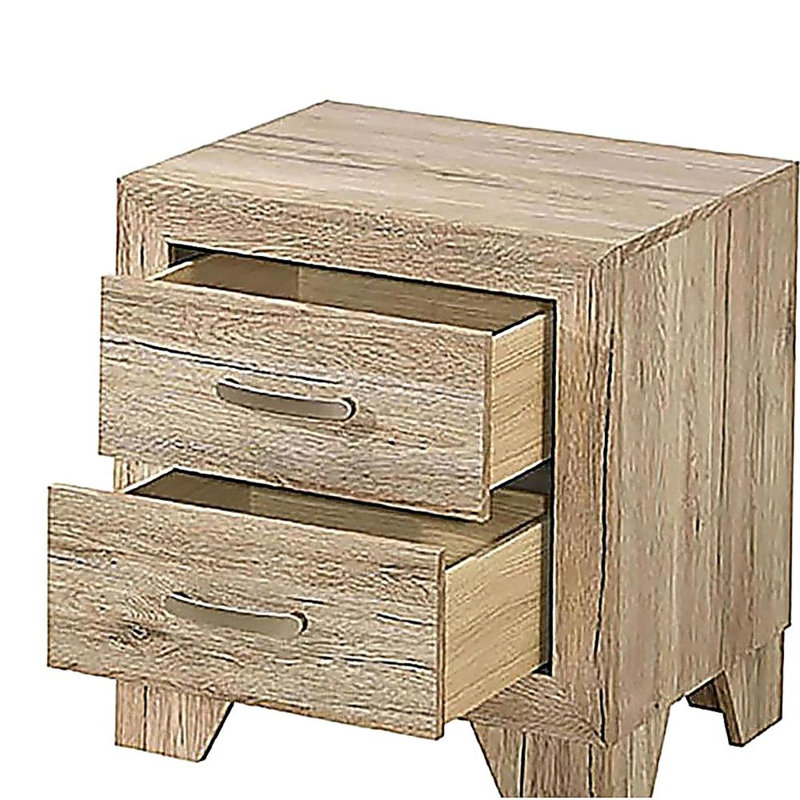 Table de chevet 2 tiroirs Natural