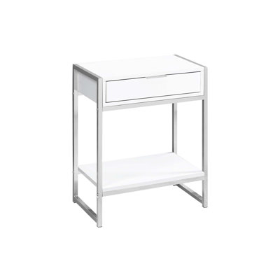 Versatile Accent Table for Side, End, or Nightstand Use with Storage Drawer and Contemporary Design for Living Room and Bedroom