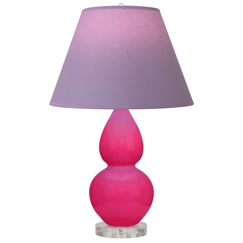 Petite lampe d'appoint à double gourde, Lavande / prune, Rose Razzle