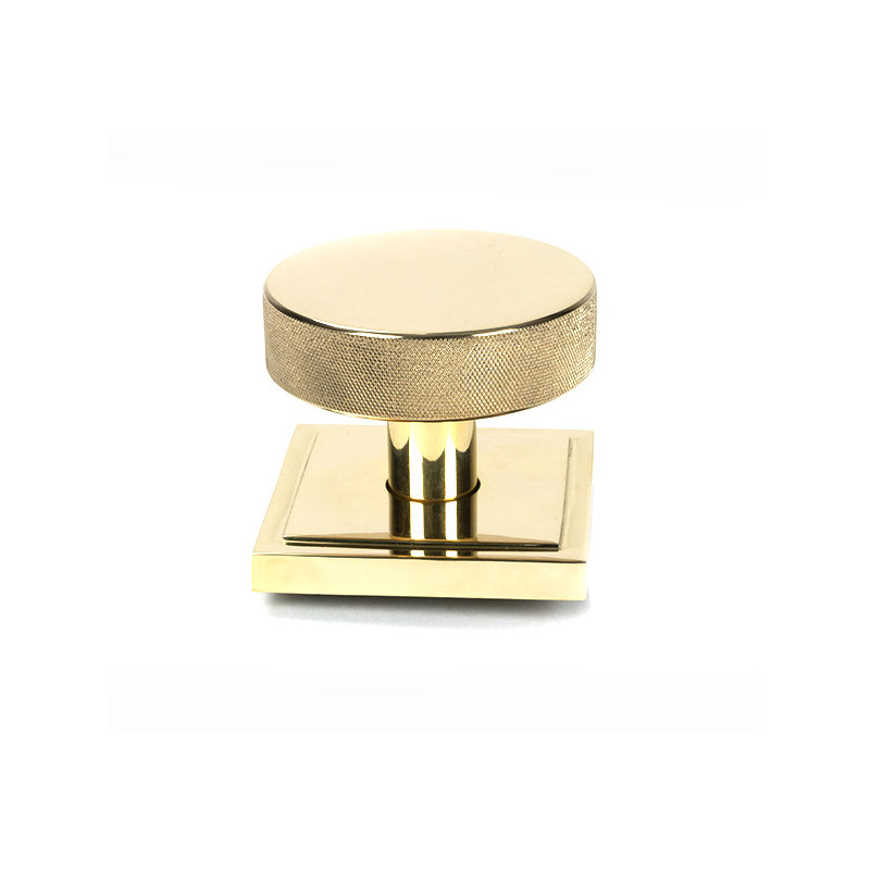 Brompton Single Dummy Door Knob , Polished Brass
