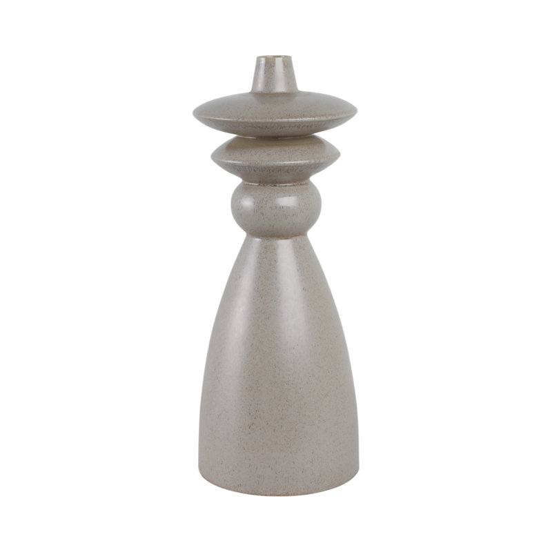 Modern Pottery Earthenware Vase With Sculptural Silhouette, Decorative Accent In Artesa Style, Versatile Artisan-Inspired Design For Contemporary Aesthetic And Timeless Home Decor Display