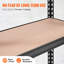 Capacité de 2 000 lb, étagère de rangement réglable en métal noir pour la lessive et la salle de bain, entrepôt