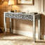 Andreja 120cm Mirrored Glass Console Table Faux Crystal Inlay Home Decor