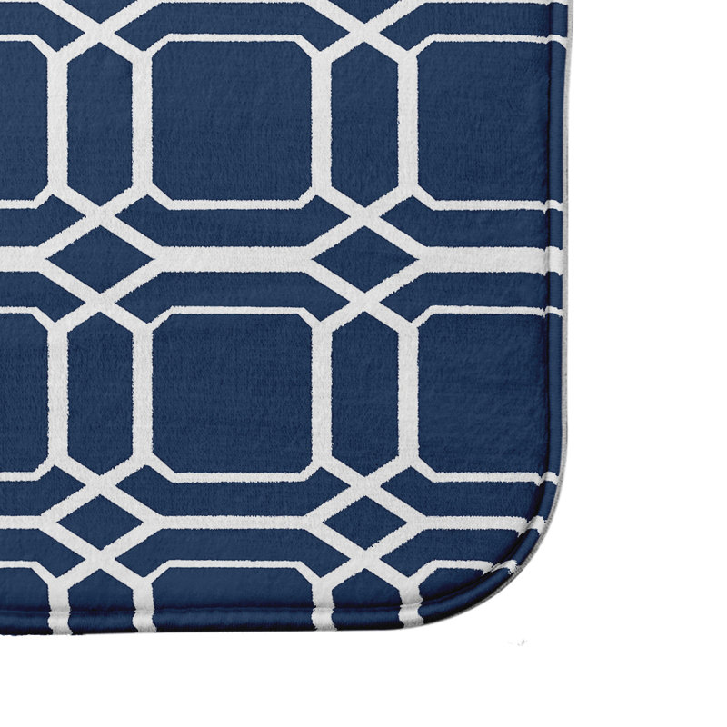 Tapis de bain Eliza, Bleu, l 34 po x L 21 po