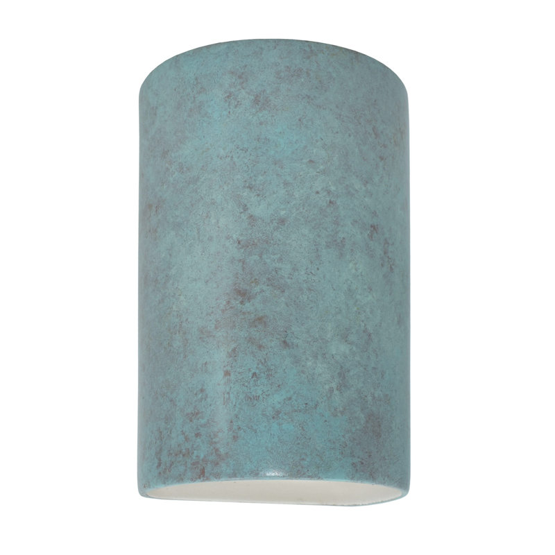 Applique murale en céramique Awni, Incandescente (non incluse), H 12,5 po x l 7,75 po x P 6,25 po, Patine verde