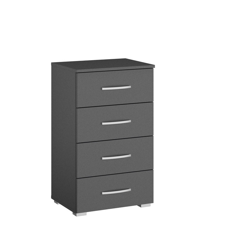 Aditio 4 Drawer Combi Chest, Metallic grey