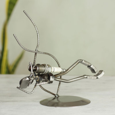 Rustic Scuba Diver Metal Sculpture