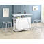 Bar à domicile blanc ultrabrillant avec conception modulaire et support à vin à placard central contemporain pour l'organisation de la salle à manger