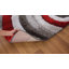 Tapis rouge à motif géométrique Koo-701381473