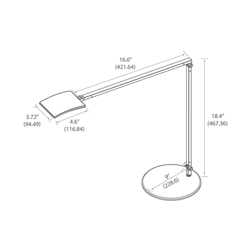 Mosso Aluminum, Plastic Desk Lamp
