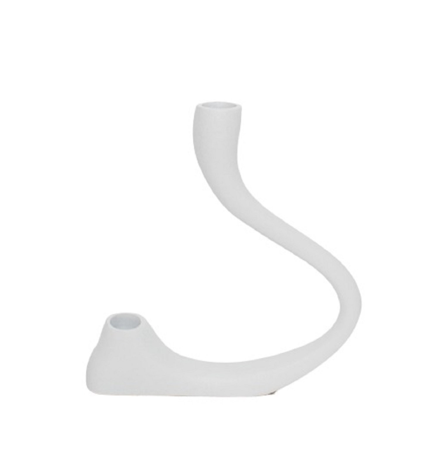8.5'' H Aluminum Tabletop Candlestick, White