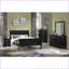 Commodes | Commode 5 tiroirs en bois massif avec glissières à fermeture douce Louis Philip | Bois massif, noir-1371932685