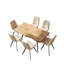 120cm Oak-Effect Dining Table and 6 Chair Set-442410874