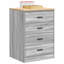 Solid Wood Single Storage Cabinet ( 85cm H x 60cm W x 51cm D)-389986501