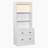 83.4"Tall Bookshelf with LED Lighting, Modern Bookcase with 2 Drawer and 3 Open Shelves,Storage Bookshelf for Living Room,Home Office,White