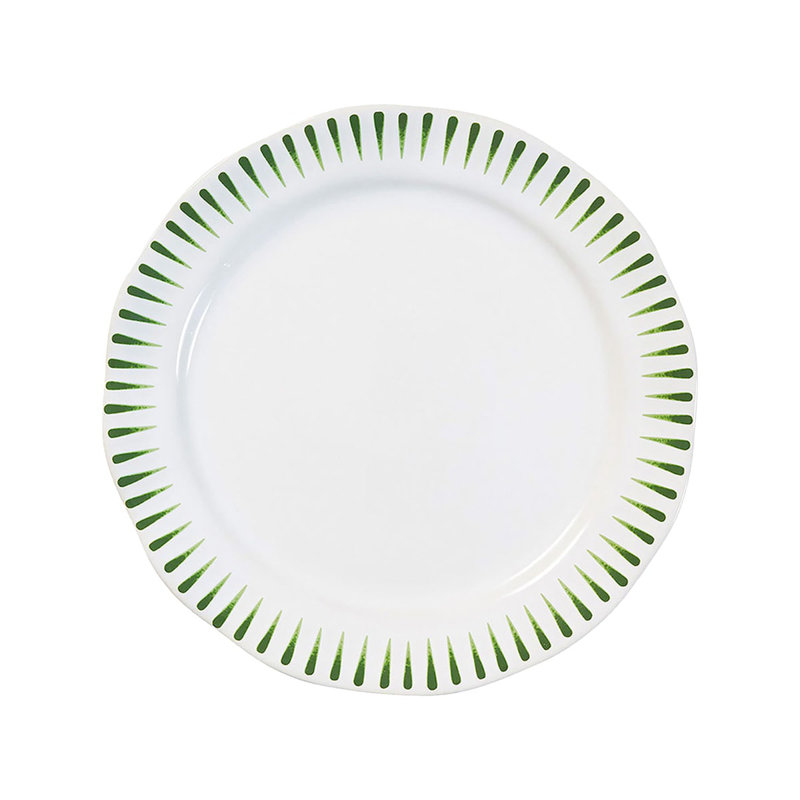 Sitio Stripe Dessert/Salad Plate, Basil