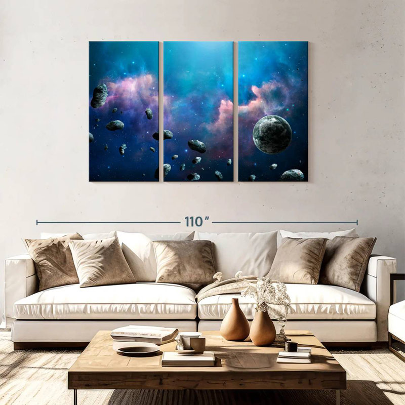 Oberle Floating Asteroids, 48" H x 74" W