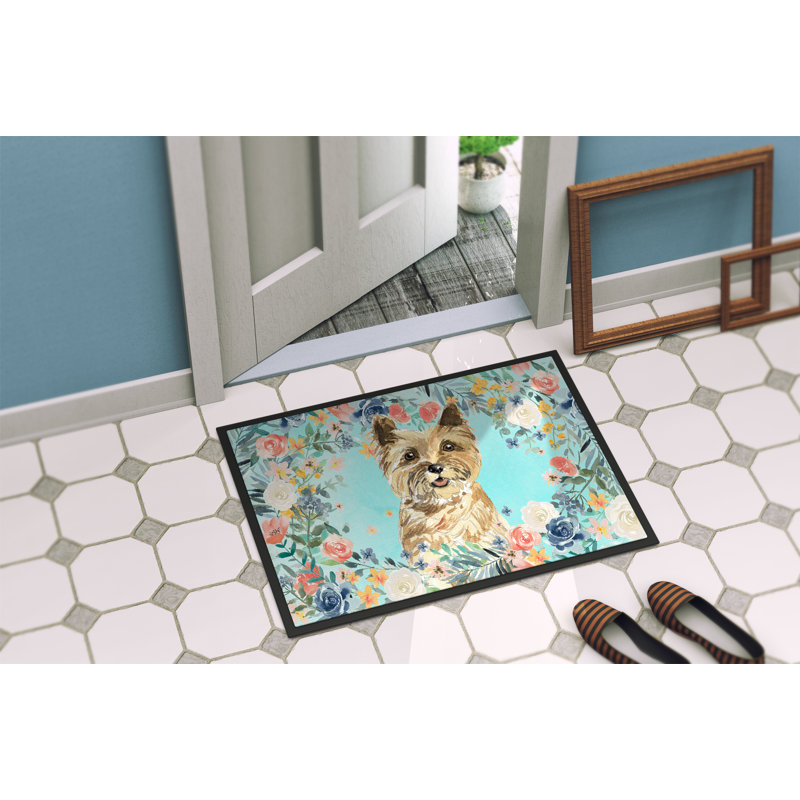 36 po x 24 po tapis de porte extérieur antidérapant Wimer, Cairn terrier