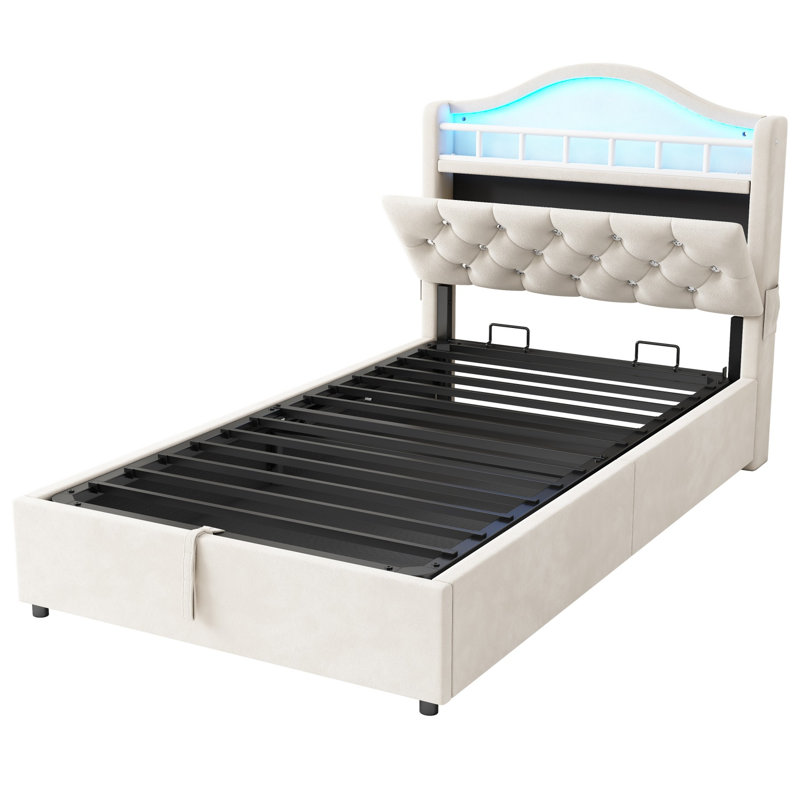 Bed, Beige
