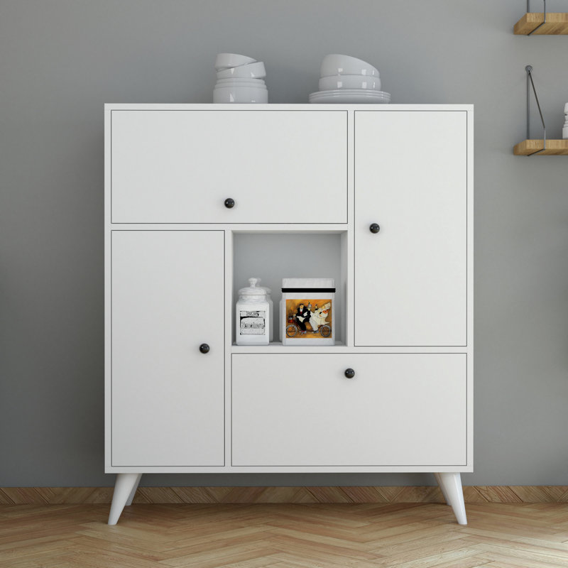 Mcnelly 120cm Kitchen Pantry, White