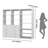 White Modular Walk in Closet Organizer System with 12 shelves and 8 drawers