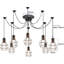 8 - Light Brushed Copper Cluster Pendant