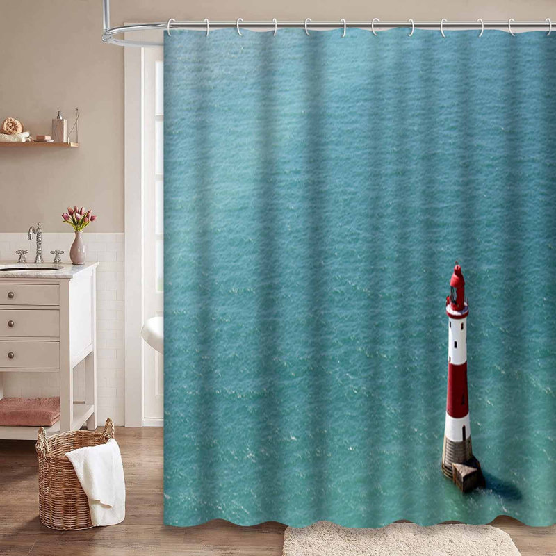 Phare Beachy Head bleu mer calme avec 12 crochets, L 72 po x l 78 po